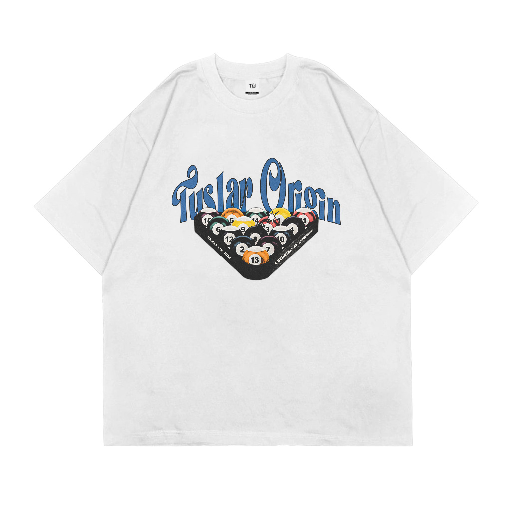TUSLAR T-shirt / BILLIARD WHITE / OVERSIZE PUTIH
