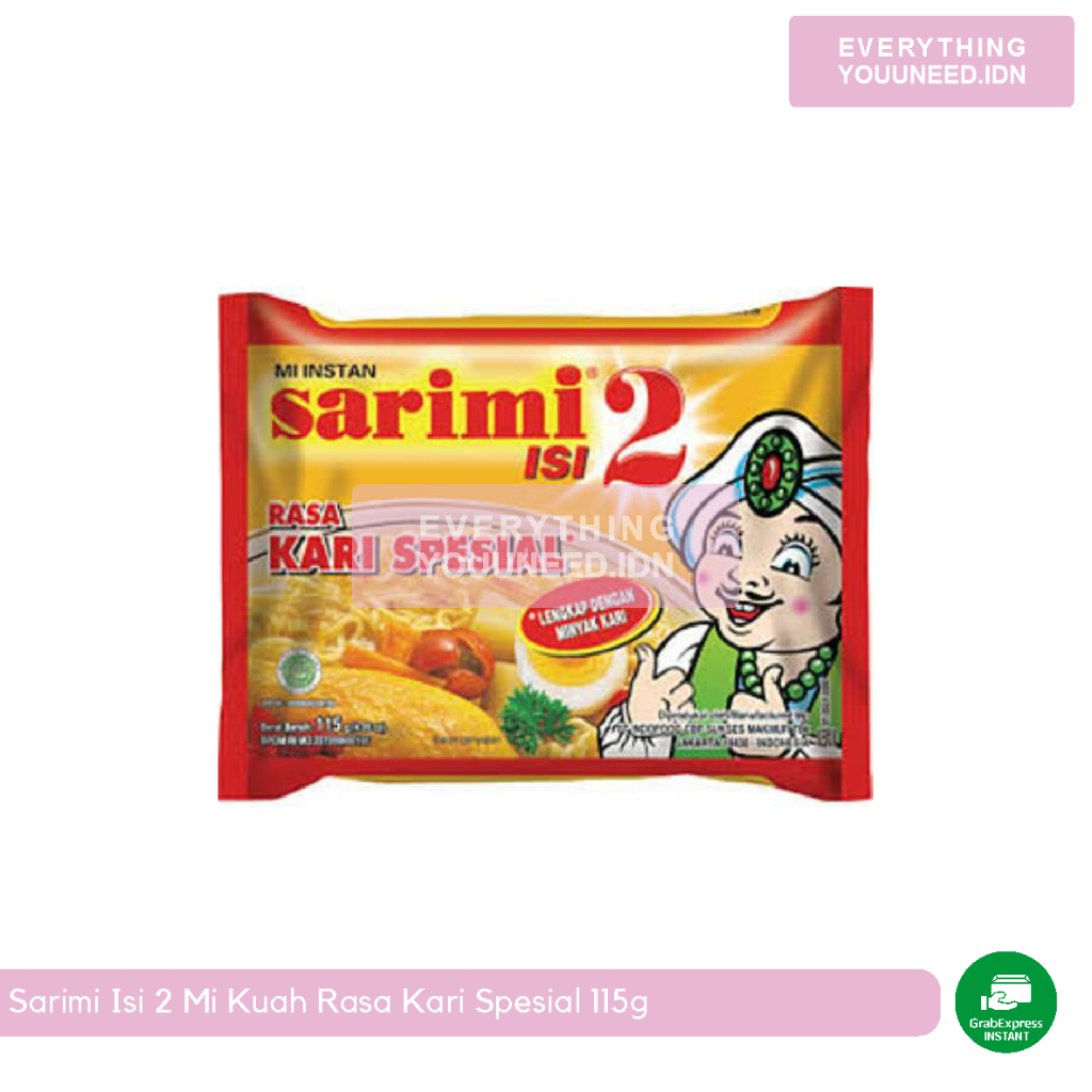 

Sarimi Isi 2 Mi Kuah Rasa Kari Spesial 115g