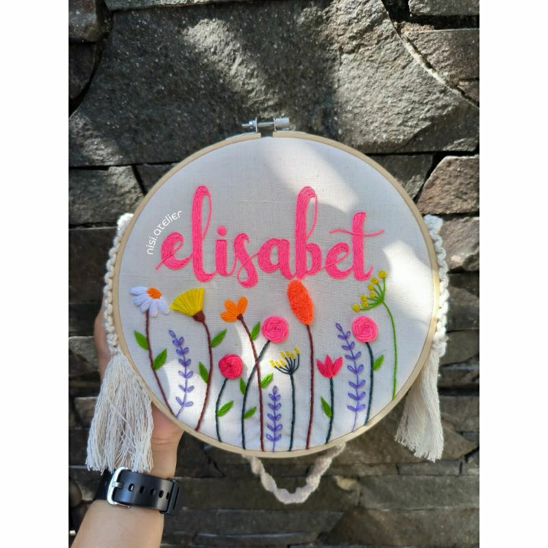 NISI ATELIER - Gift Embroidery Custom Nama / Hadiah Bordir Custom Nama 22 cm