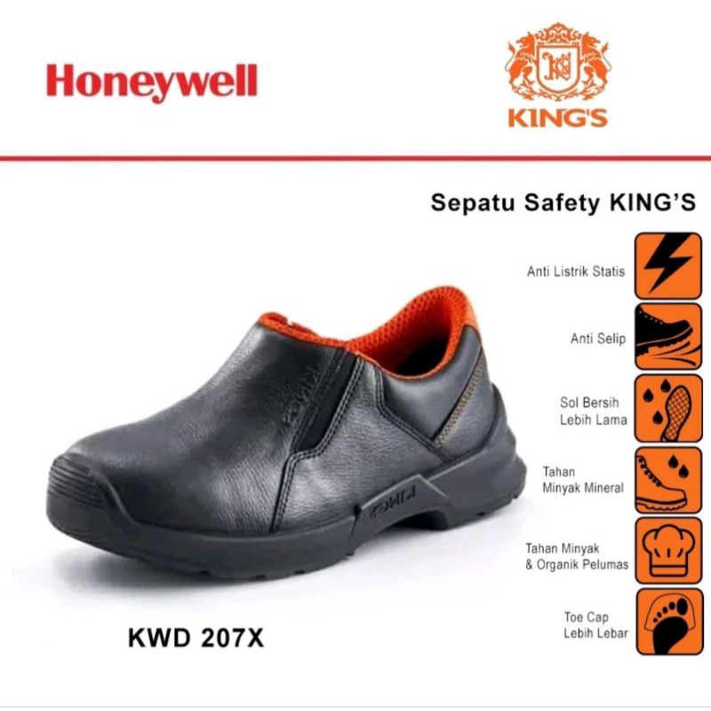 KINGS SAFETY SHOES KWD 207 X - SEPATU SAFETY KINGS 207 X HITAM - ORIGINAL
