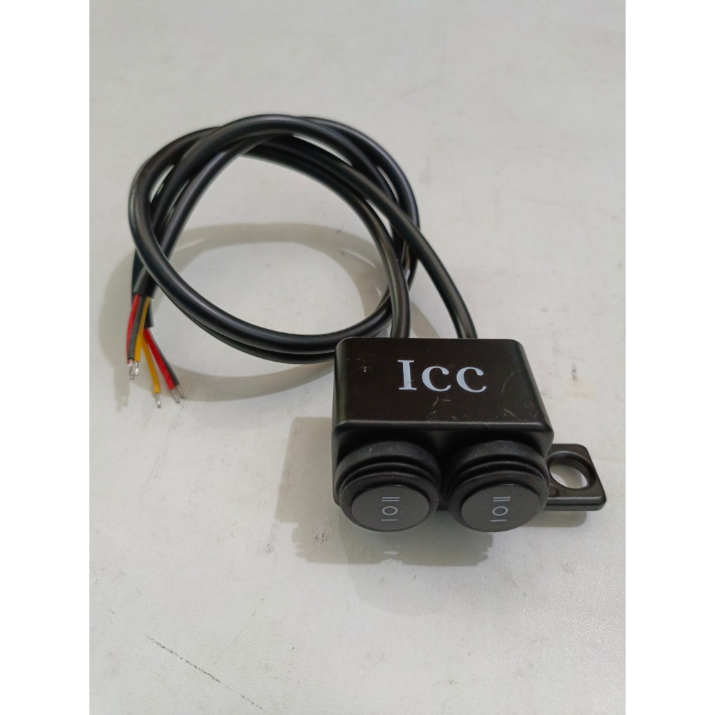 Saklar Lampu Motor Spion Waterproof On Off On Anti Air CNC 2 Tombol 2 Mode