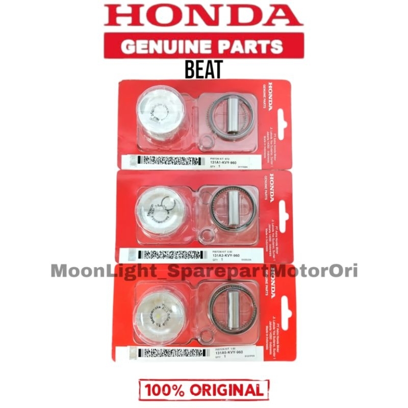 PISTON RING SEHER KIT KVY BEAT SPACY SCOOPY LAMA OLD KARBU FI INJEKSI SIZE OS STANDAR STD 50 100 ORI