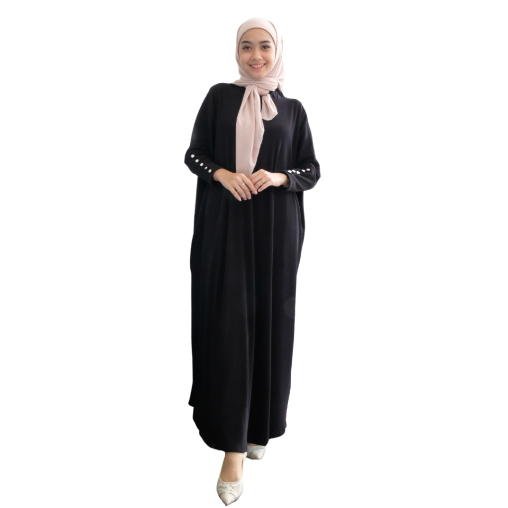 Thurfah Atira Batwing Dress | Long Tunik Knit Premium Pakaian Wanita