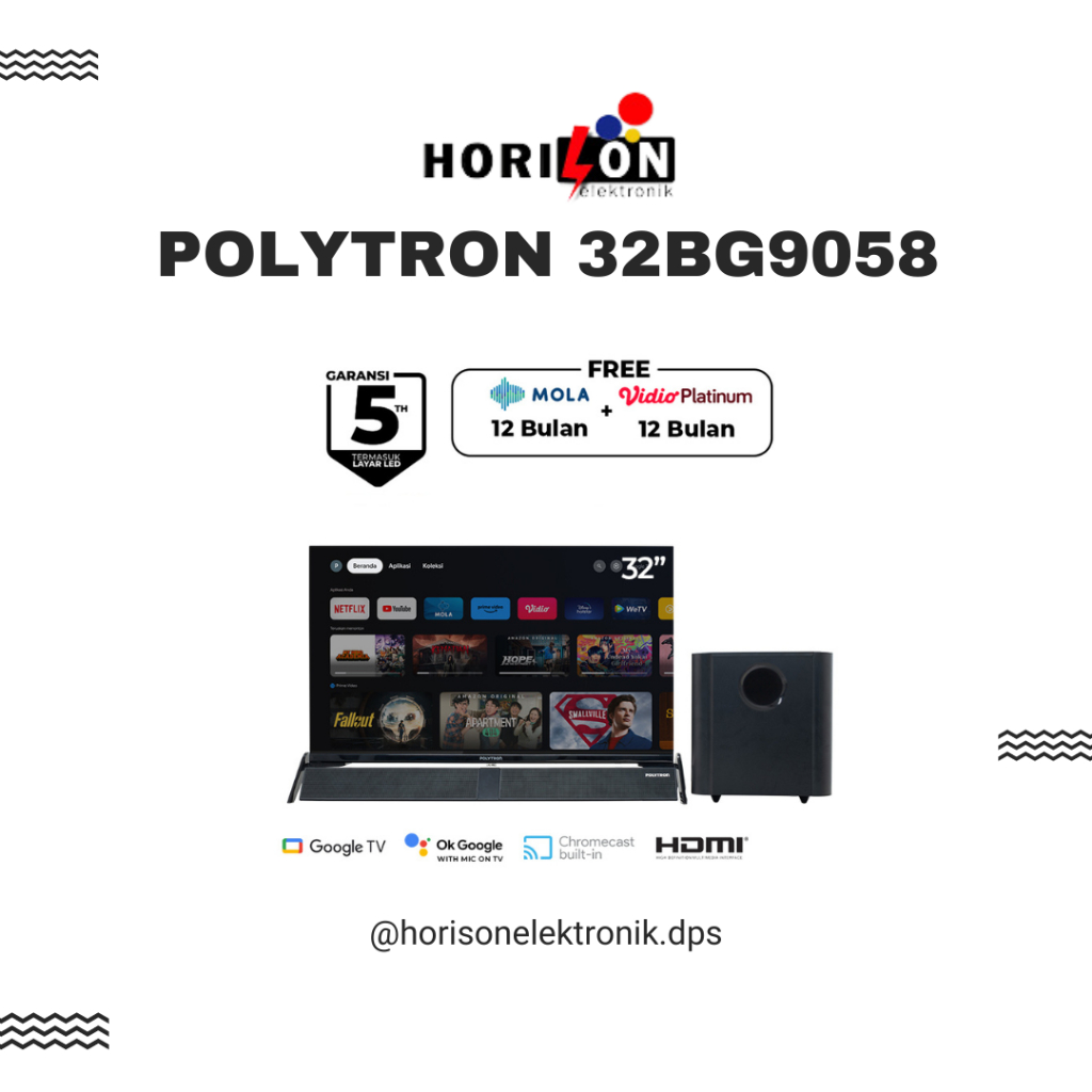 LED SMART GOOGLE TV 32 INCH 32BG9058 (SPEAKER)