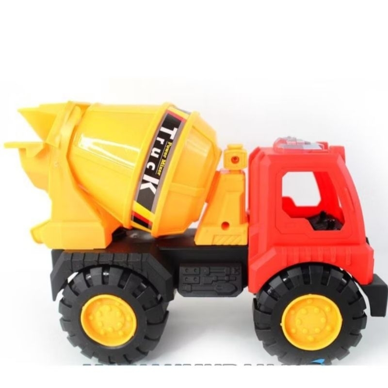 Truck Ali AK86 Mainan Mobil Truk Molen Mixing Semen Mixer Truck Topper Hiasan Dekorasi Kue Ultah Bir