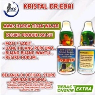 KRISTAL DR.EDHI VITAMIN BURUNG KICAU KRISTAL DR EDI MENINGKATKAN SUARA GACOR