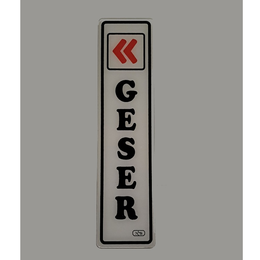 

Sign Label Acrylic/Label Akrilik Kecil - Geser Kiri 5x20cm