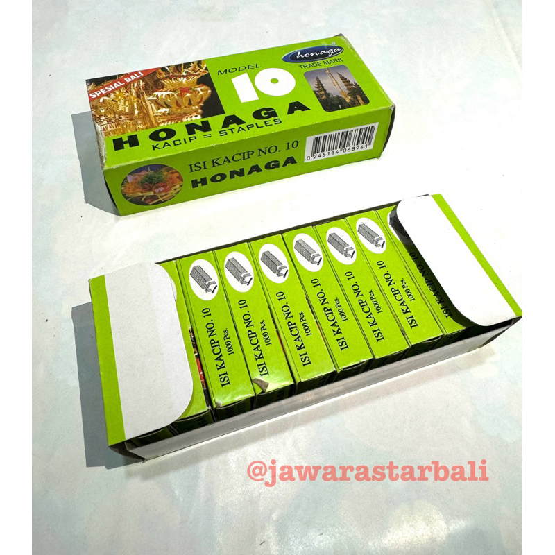 

Isi Staples no. 10 HONAGA Bali / Isi Kacip / Staples isi 10 Pack (10.000 pcs)