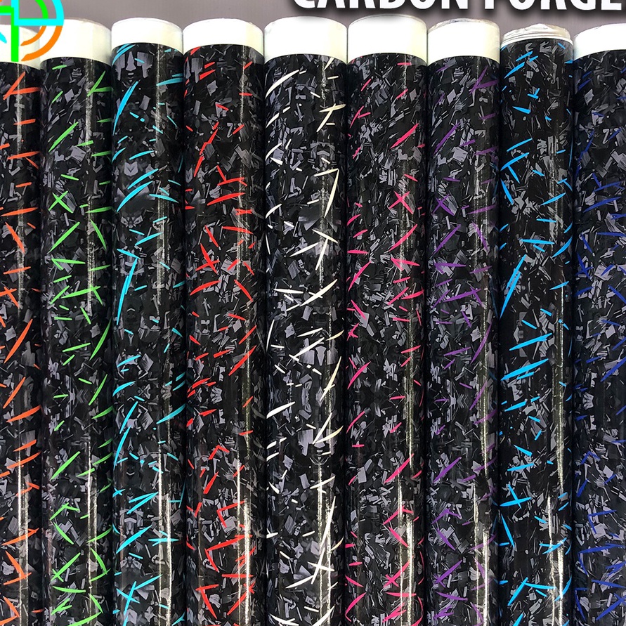 Langka Stiker Skotlet Karbon Kevlar Roll lembaran 5x25cm carbon forged  Forged Carbon  Choped carbon
