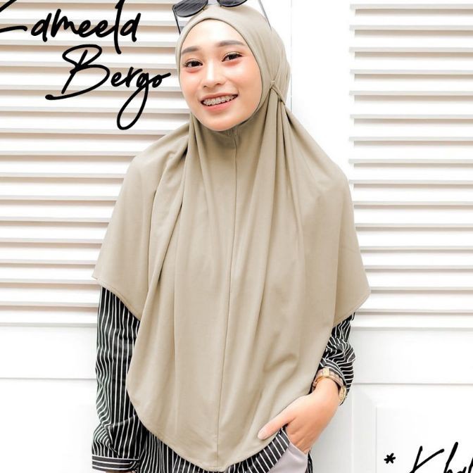 Terkini Jilbab Hijab Kerudung Bergo Khimar Instan Syari Non Pet Tali Kameela Jersey Simple Terbaru M