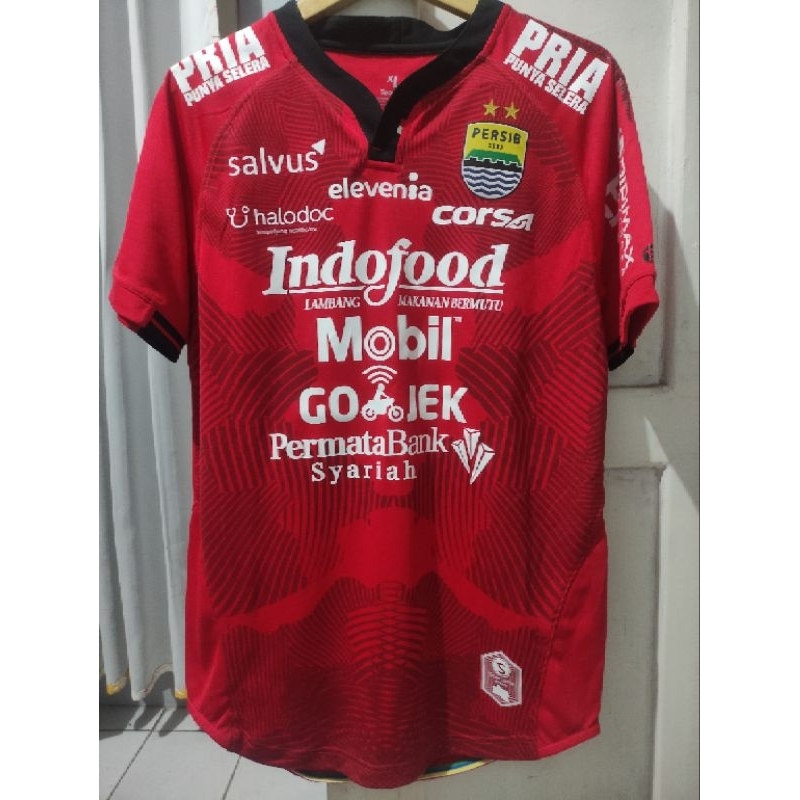 Original Jersey PERSIB Retro Baju Bola Merah Size XL