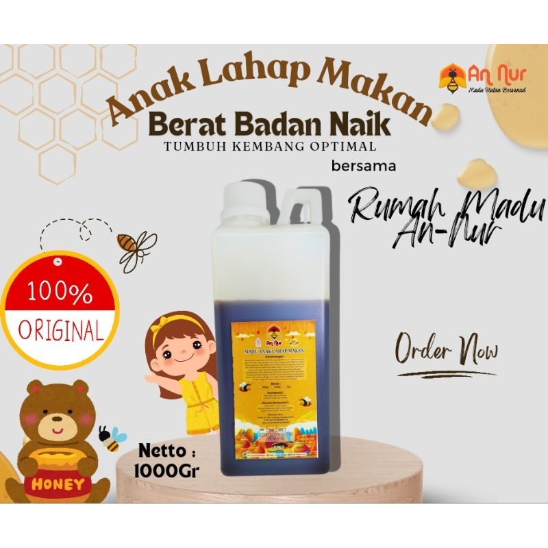 

madu anak lahap makan berat badan naik tumbuh kembang baik anak sehat anak pintar minum madu