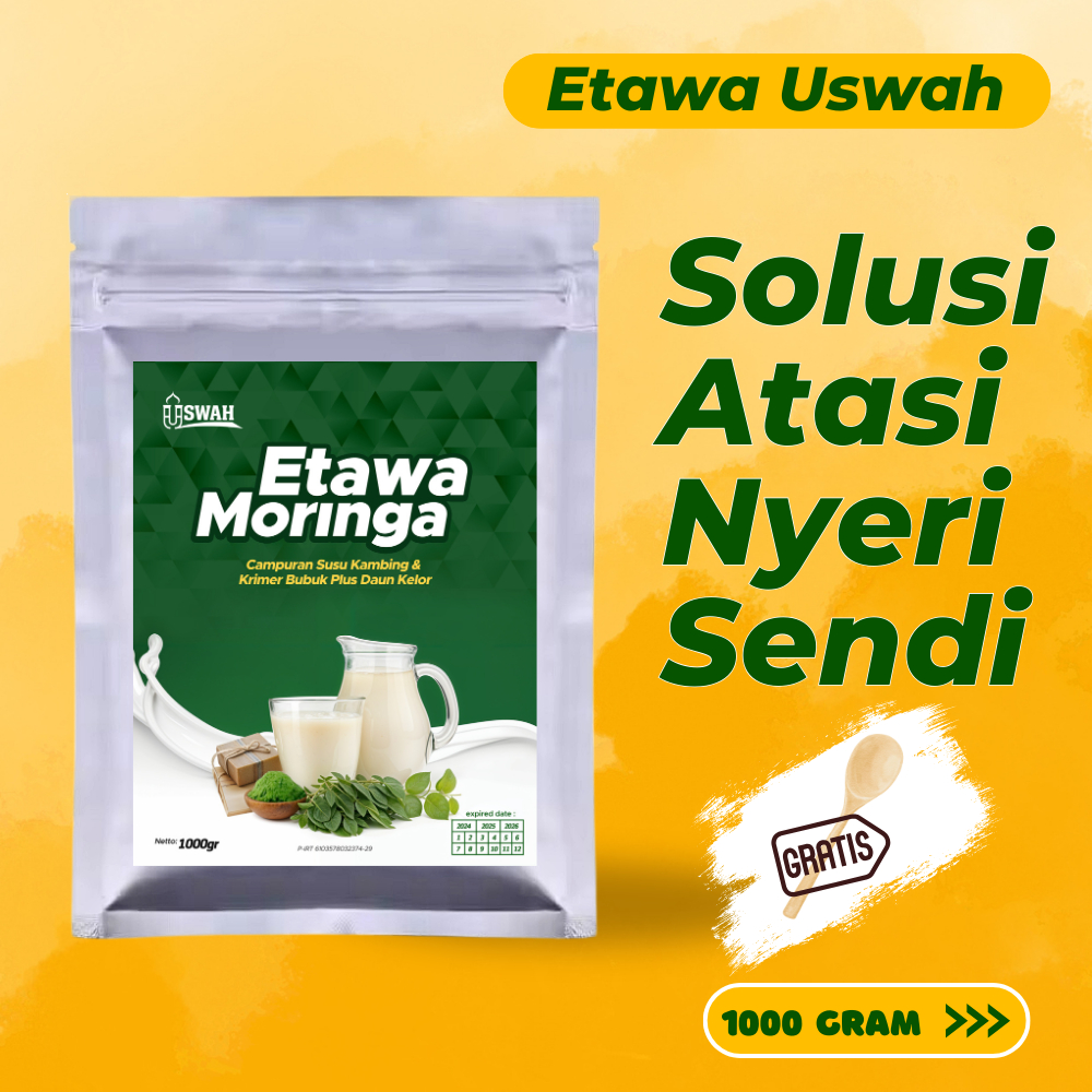 

Susu Kambing Etawa MORINGA USWAH Bubuk 1KG Full Cream Plus Kelor