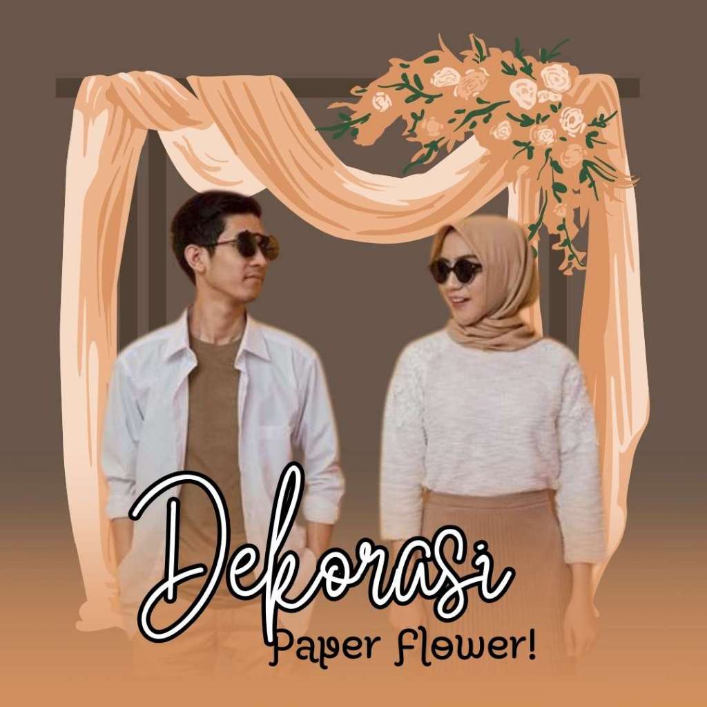 ready stock Paper flower bunga kertas free nama + tulisan / paket dekorasi bunga kertas / hiasan pap
