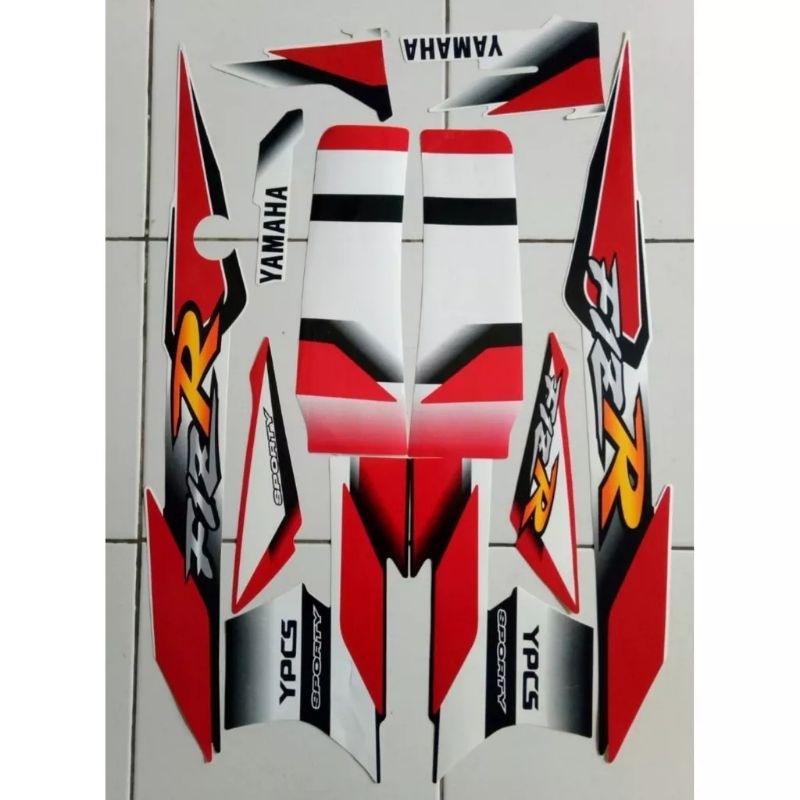 stiker striping Yamaha fizr fiz 2001 2002 merah putih list body original murah berkualitas