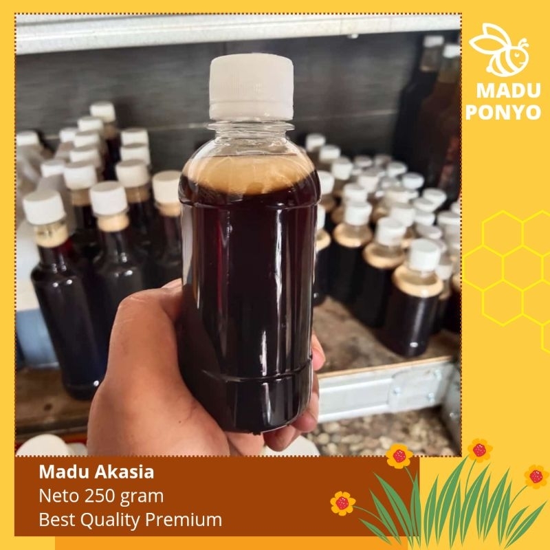 

Madu hitam akasia murni asli 100% isi 250gr raw honey