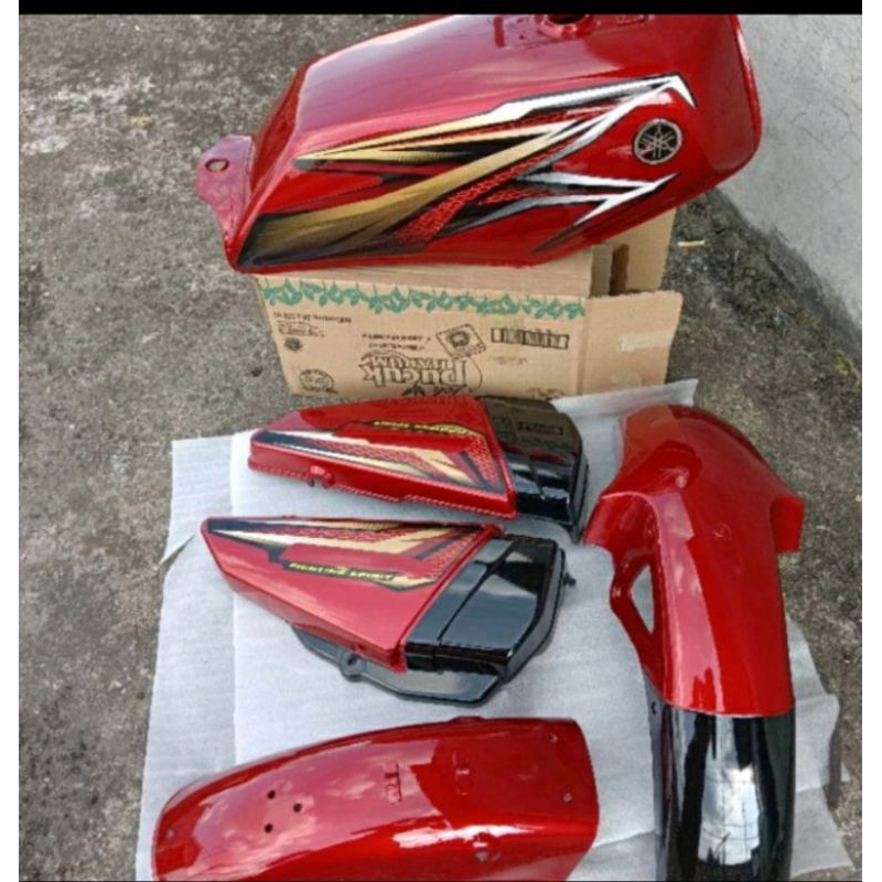 COD PAKET BODY BODI FULL SET YAMAHA RX KING NEW RX K RX SPESIAL 2005 WARNA MERAH MARON
