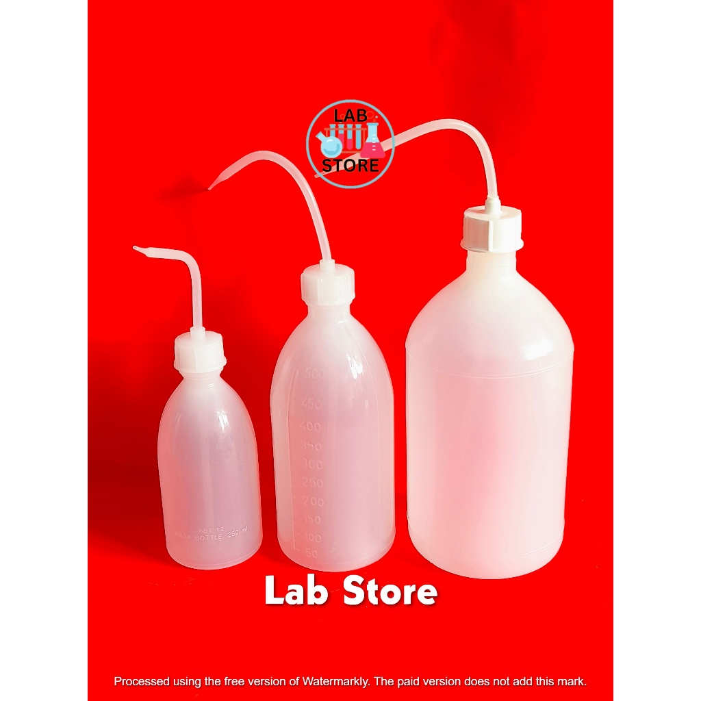 Botol Cuci Aquades / Botol Semprot 1000ml / Botol Aquadest 1000ml / Botol Pencuci Laboratorium 1 Lit