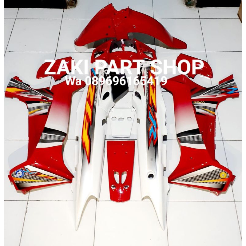 cover body f1zr full set halus merah putih 2004 cover body fizr full set halus 2004 merah putih