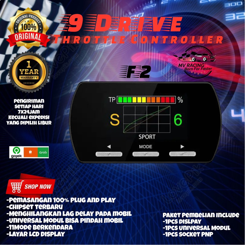 9 Drive Throttle Controller F2 Universal Modul Daihatsu 9Drive F2 Piggyback Remap ECU
