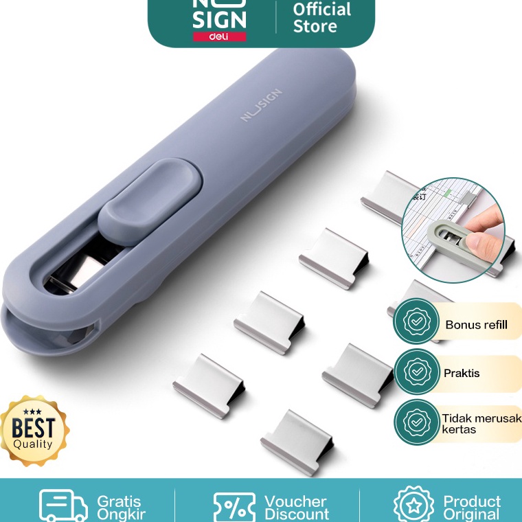 

Super Laris Nusign Fastener Binder Clip Penjepit Kertas Otomatis Gratis 8 Buah Clip NS85