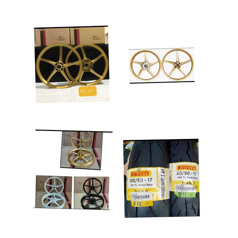 PAKETAN VELG RACING ROSSI JUPITER MX/MX NEW/MX KING/SATRIA FU/RX KING/SONIC/BEAT/VARIO 125 BAN DONAT