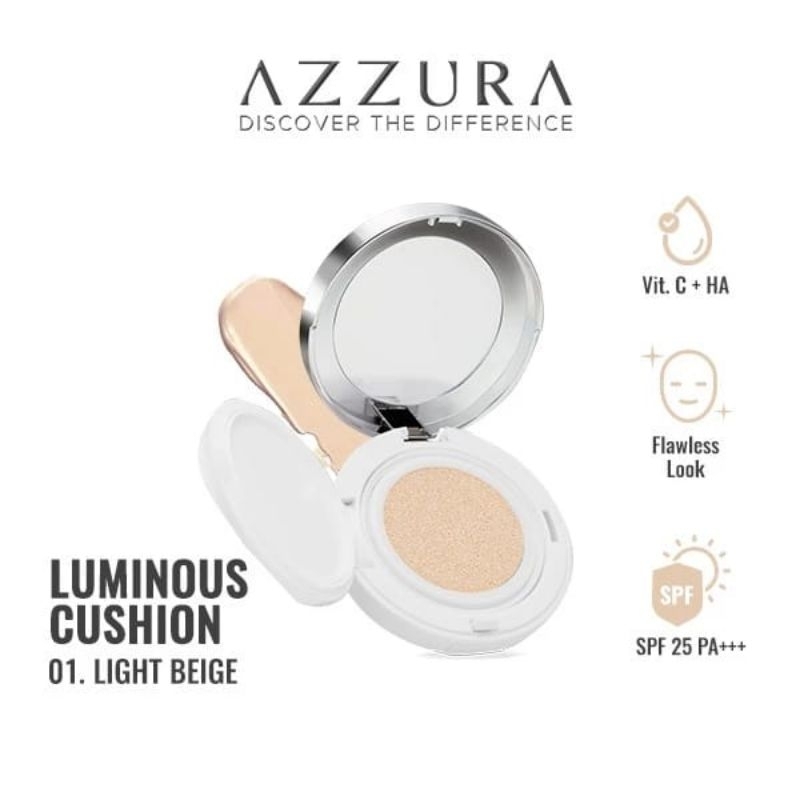 Azzura Luminous Cushion Kaca/Azzura Bedak Padat Basah halal