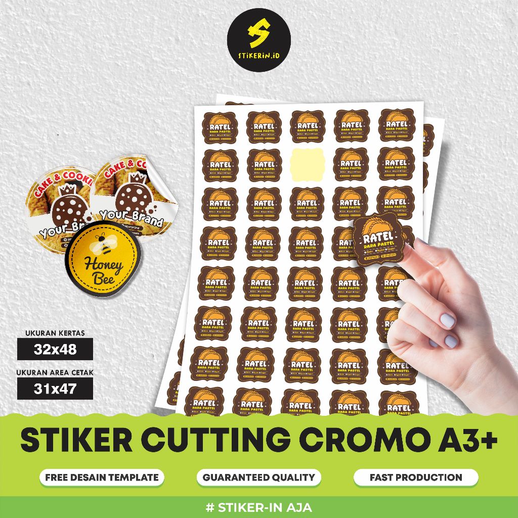 

[1HARI SIAP KIRIM-DESAIN DARI PELANGGAN]Sticker Chromo Label Makanan UK A3+ INCLUDE CUTTING Tanpa PO