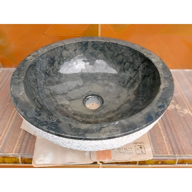 Wastafel Batu Marmer Hitam