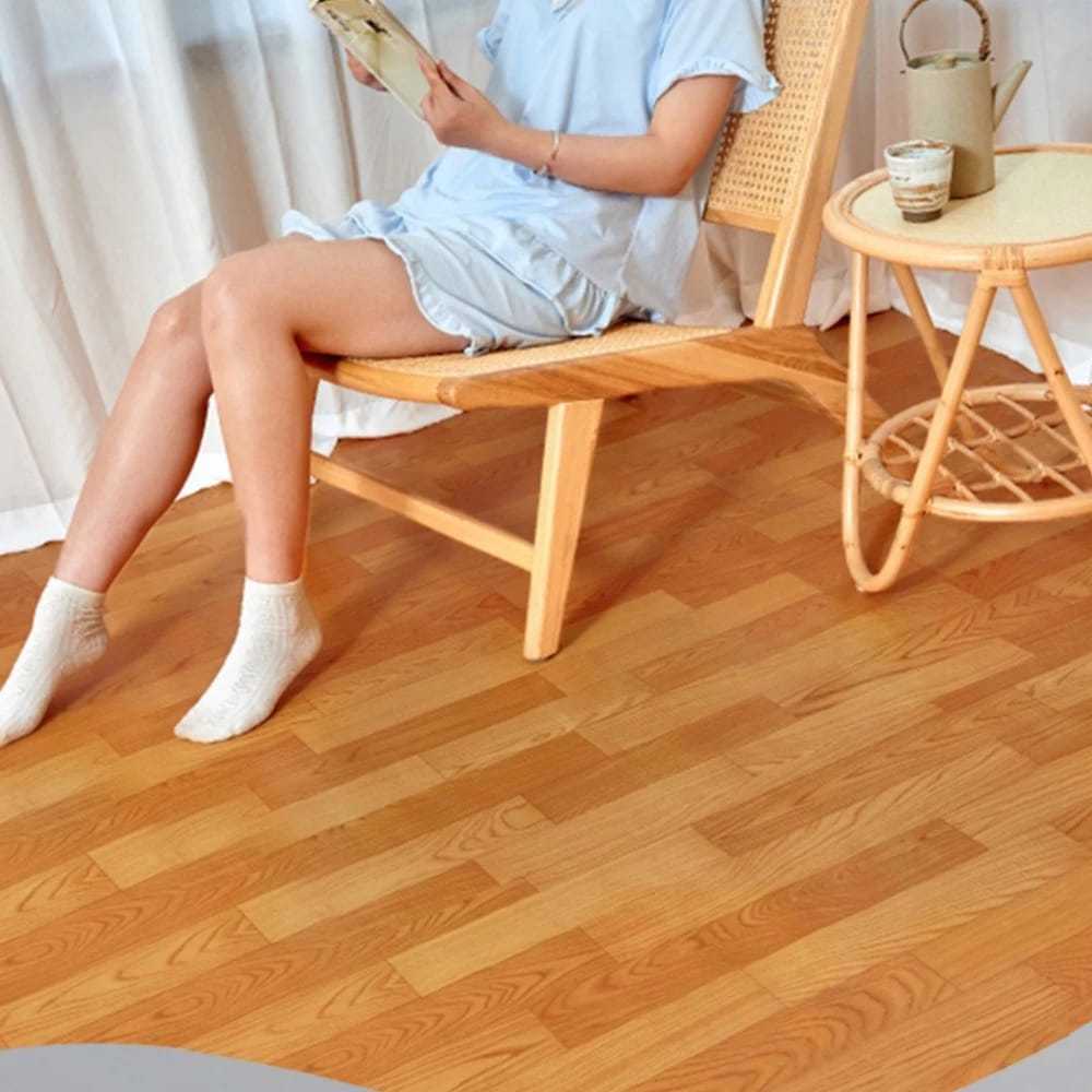 Karpet Vinyl Lantai Tebal Premium Lebar 2 Meter Bahan PVC Anti Air Anti Panas Motif Kayu