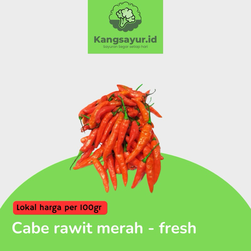 

Cabe rawit merah per 100gr