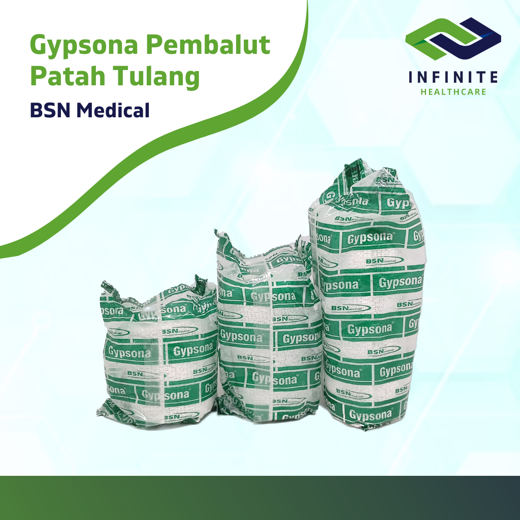 Gypsona 6 inch, 4 inch, dan 3 inch Perban Patah Tulang BSN Medical