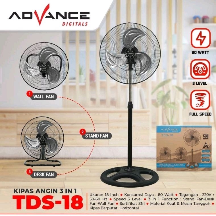 Kipas Angin Advance 3in1 TDS-18 / Kipas Angin Advance 3 in1 TDS 18