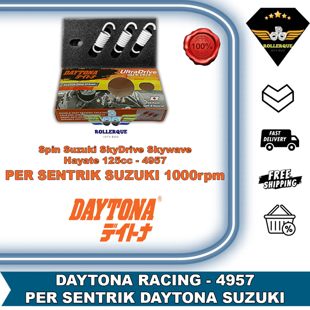 Daytona Per Sentrik Kampas Ganda Kopling Suzuki Spin Skywave Skydrive Hayate 125 1500 RPM 4957 4958