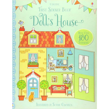[ABCKIDS] Usborne DollHouse Sticker Book Activity Book Rumah Tempel Stiker Buku Import Belajar Doll 