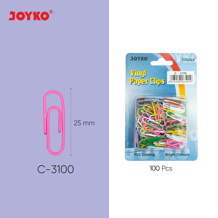 

Paper Clip Klip Penjepit Kertas Joyko - C-3100 - PAK (100Pcs)