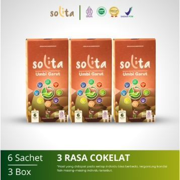 

SOLITA (ISI 6) RASA COKLAT Nutriflakes Sereal Umbi Garut Asam Lambung Maag Gerd Official 3 Box