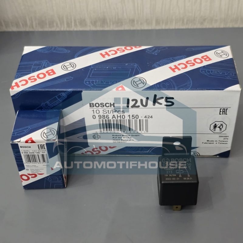 (1PCS)Relay Klakson/ Relay Lampu 12V K5 ( PIN 5) 30A/20A BOSCH