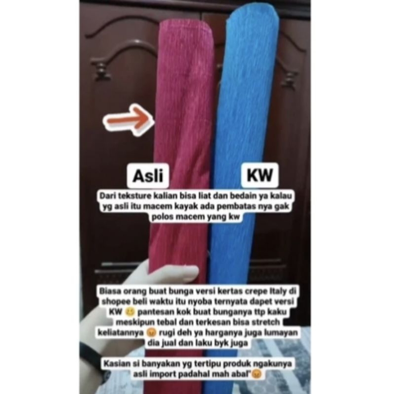 

kertas krep melar italia ukuran 50*250cm PREMIUM QUALITY