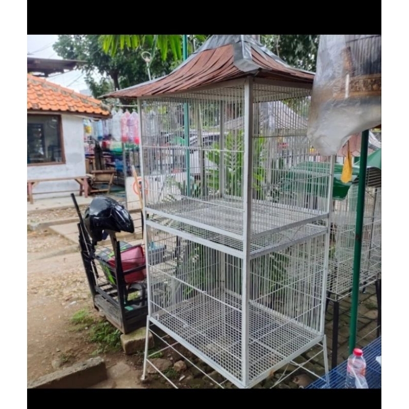 Sangkar kandang burung beo jalak ayam pelung ayam ketawa dll susun atas