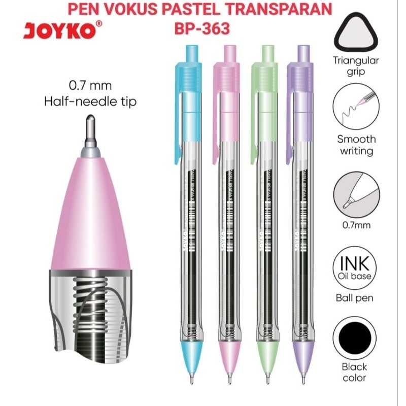 

Ballpen Joyko BP-363 Vokus Trans Pastel (black)