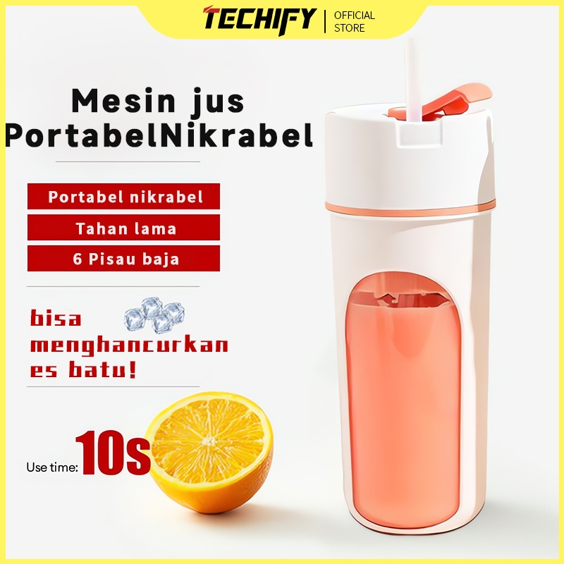 Cangkir pembuat jus multifungsi portabel, pembuat jus listrik kecil, blender buah cocok untuk rumah
