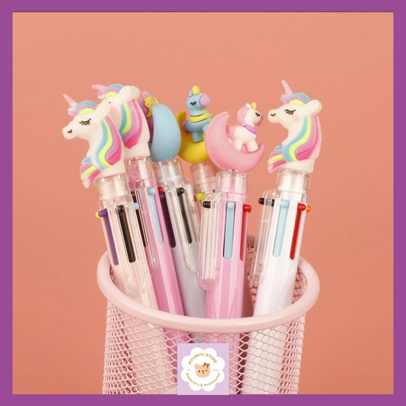 

Pulpen Unicorn 6 Warna Pena Karakter Moon Lucu Unik Cute Murah