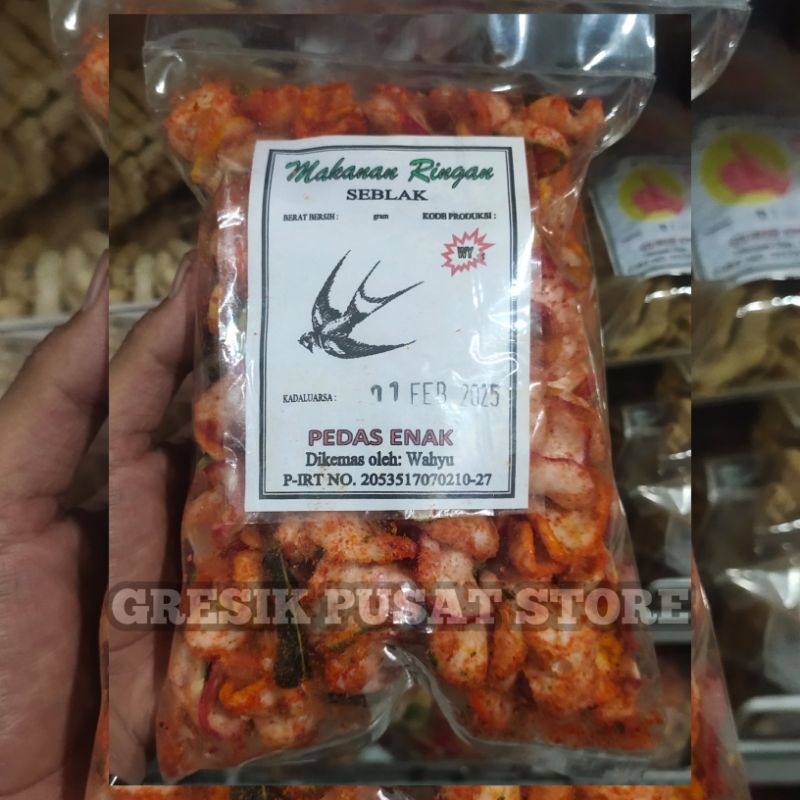 

KERUPUK SEBLAK • PEDAS • BUMBU • DAUN JERUK • GURIH • KEMASAN 250 gram • KERUPUK SEBLAK VIRAL