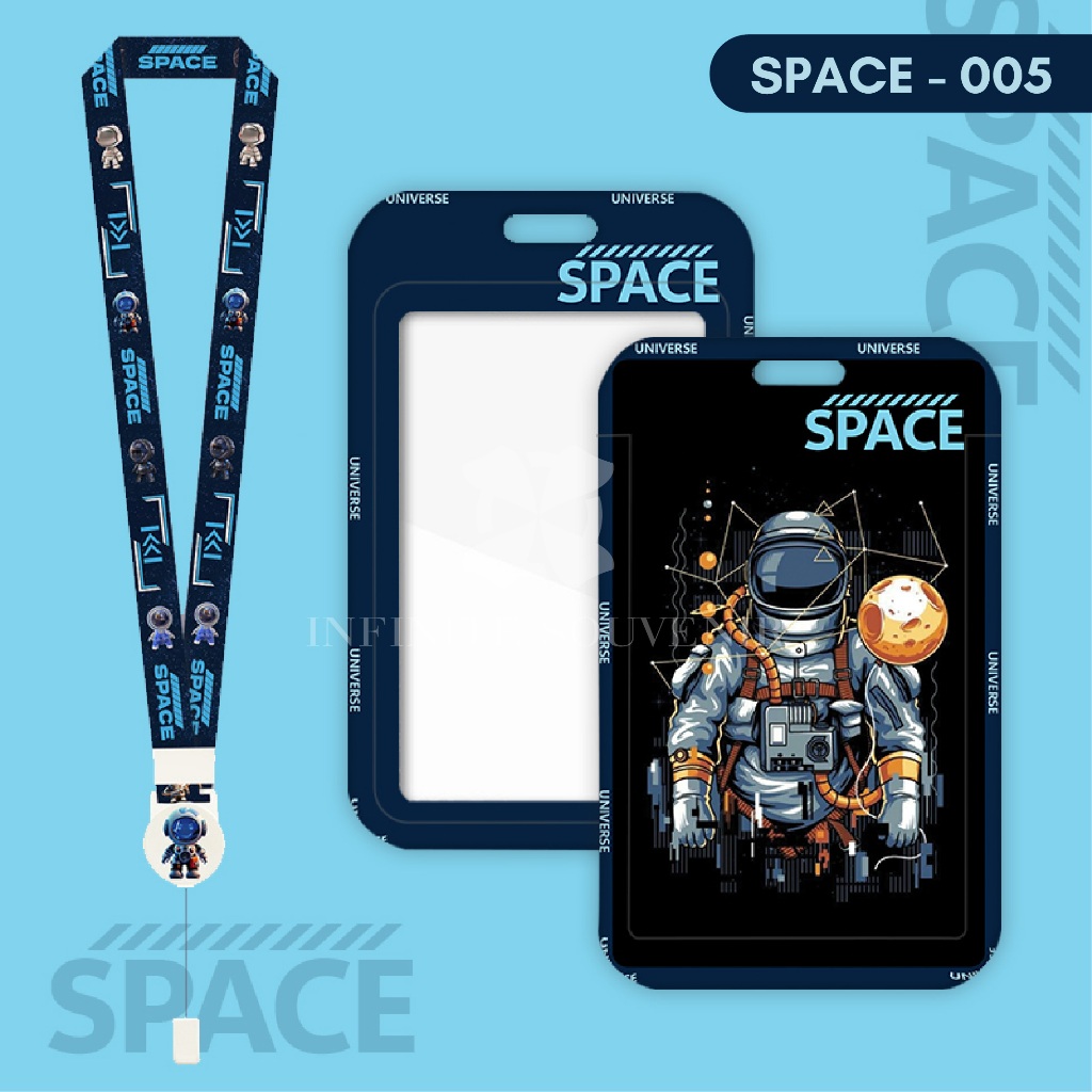

YEN (N017) ID Card Holder Tali Yoyo Human Space/ Nametag Yoyo Astronaut / Space Human / Card Holder
