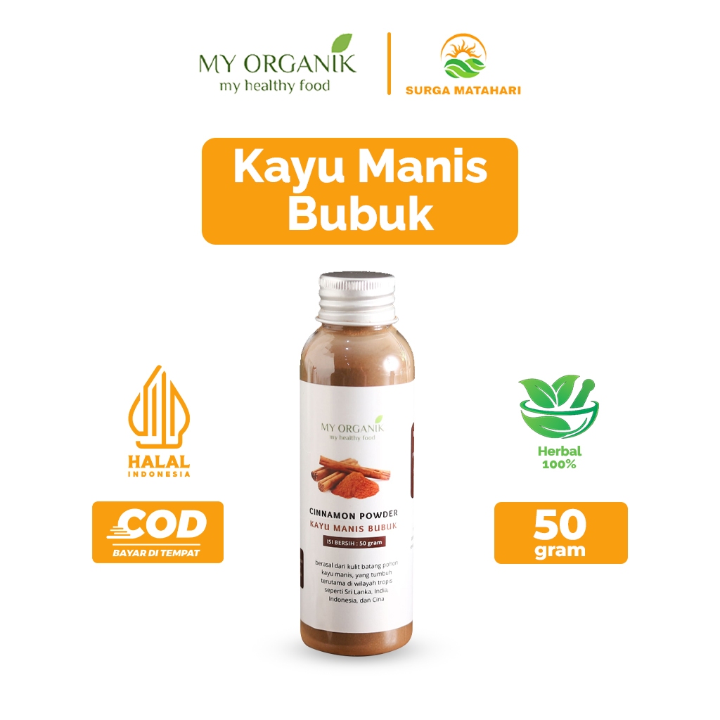 

My Organik Cinnamon Powder Kayu Manis Bubuk Murni Organic Rempah Premium Quality Ekstrak Bubuk