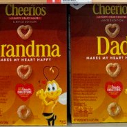 

Cereal Cheerios Honey Nut Limited Edition Heart Shapes Grandma / Dad / etc