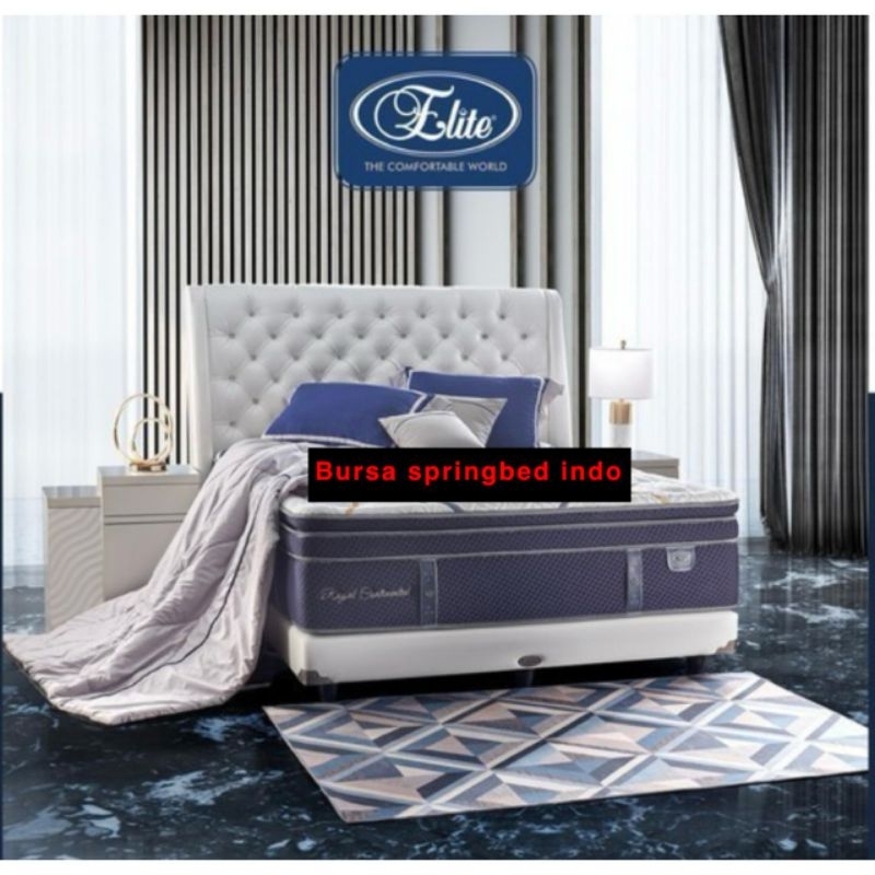 elite royal continental 180 x 200 spring bed full set komplit springbed fullset