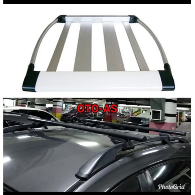paket cross bar + rack bagasi oval mobil Rush / Terios lama