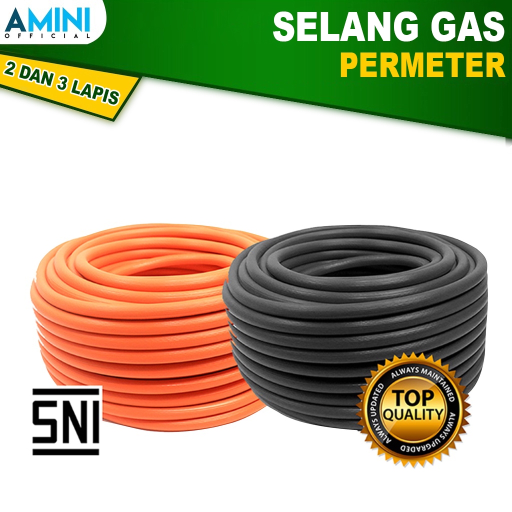 AMINI Selang Gas 2 Lapis 3 Lapis Tebal Permeter Selang Gas Anti Gigitan Tikus Selang Water Heater Se